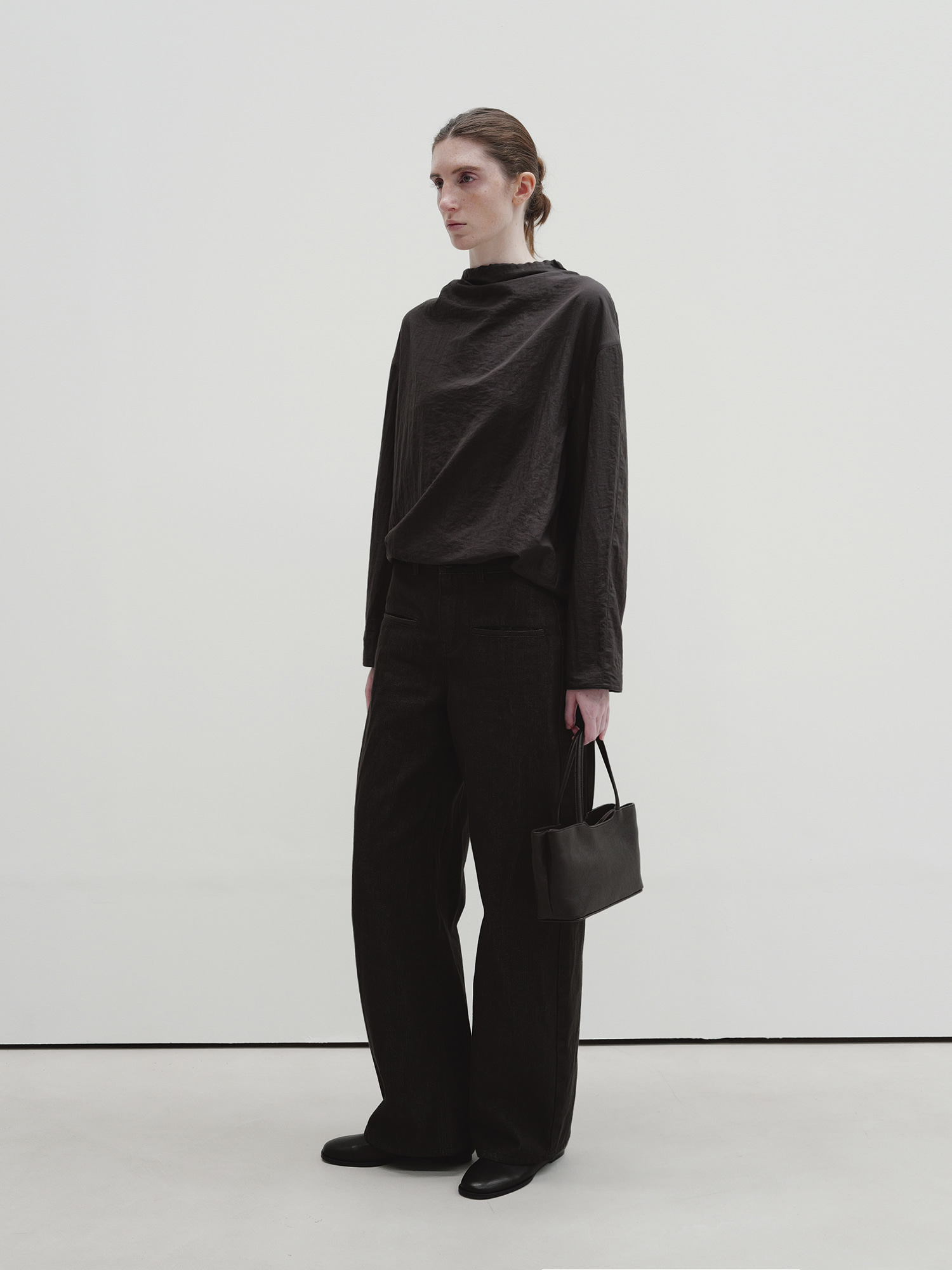 [1st] raw pocket denim (charcoal brown) 사진 2/4