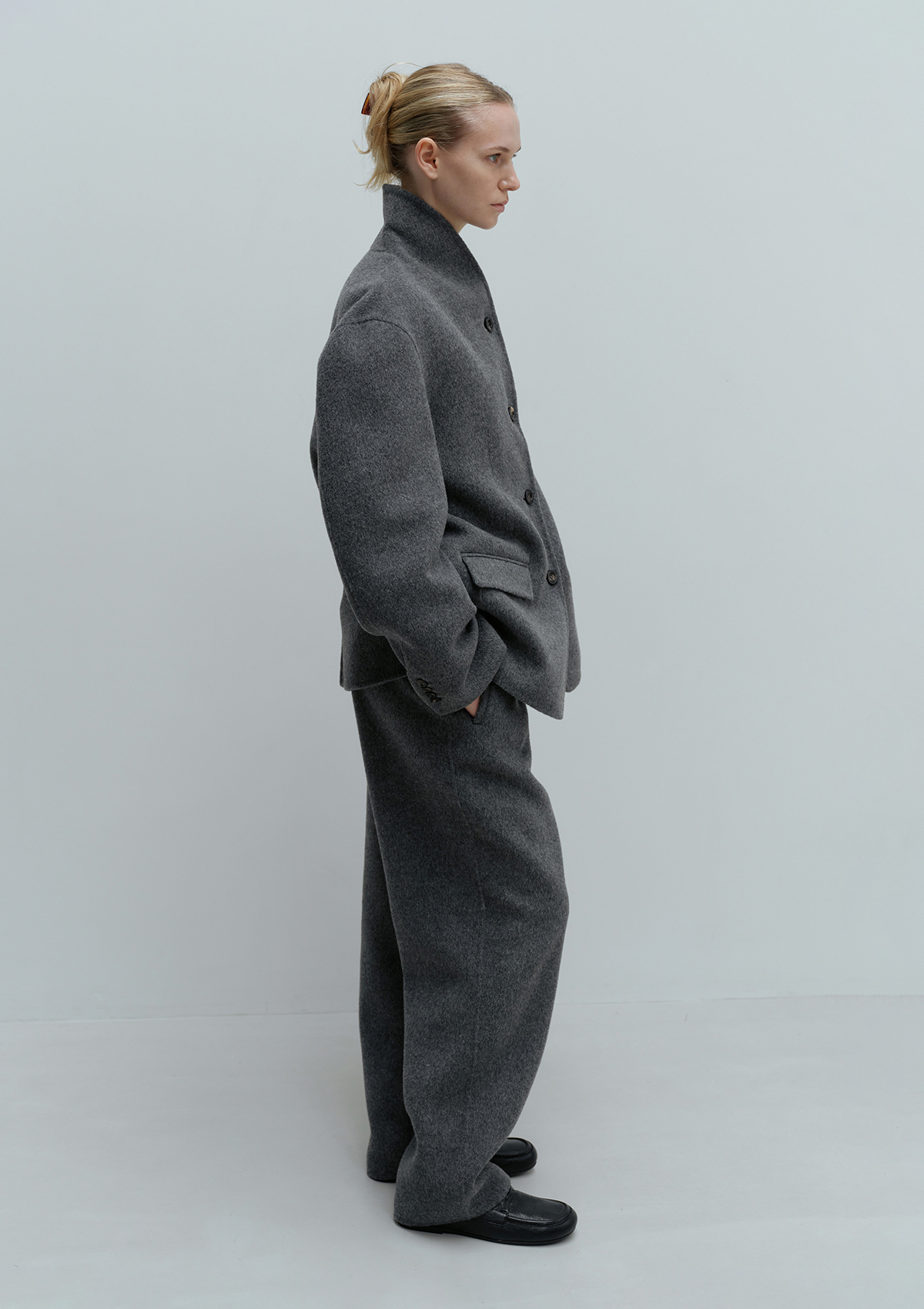 Handmade Banding Pants in Gray 사진 3/4