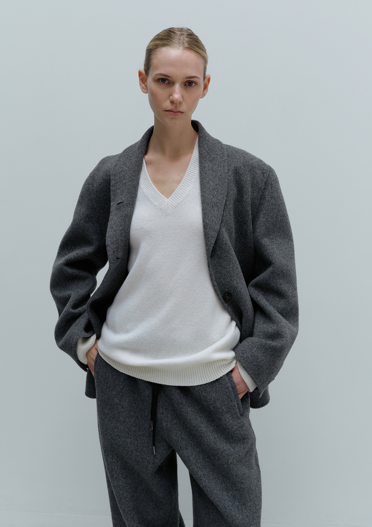 Handmade Banding Pants in Gray 사진 2/4