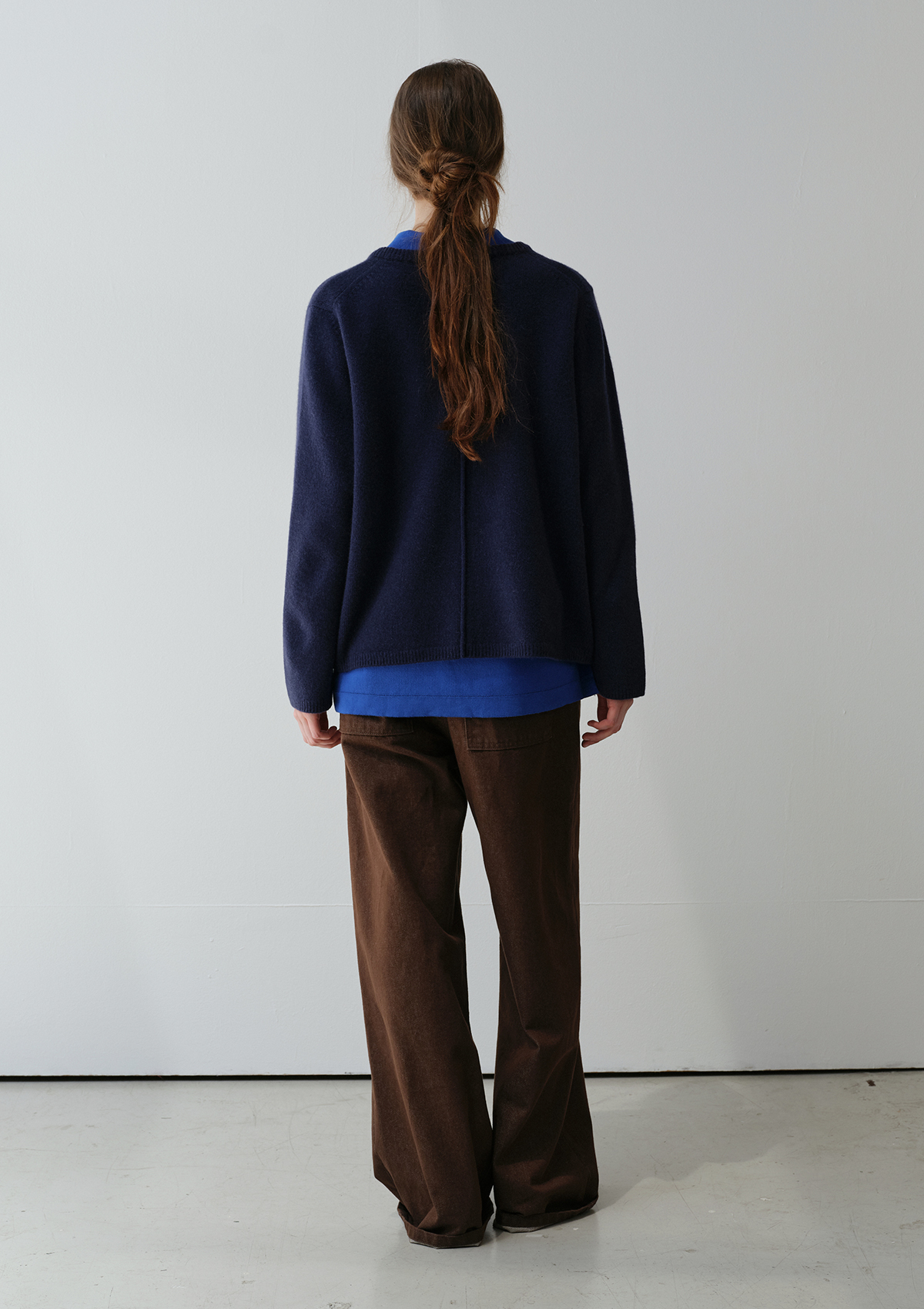 Ellen U-Neck Knit in Navy
