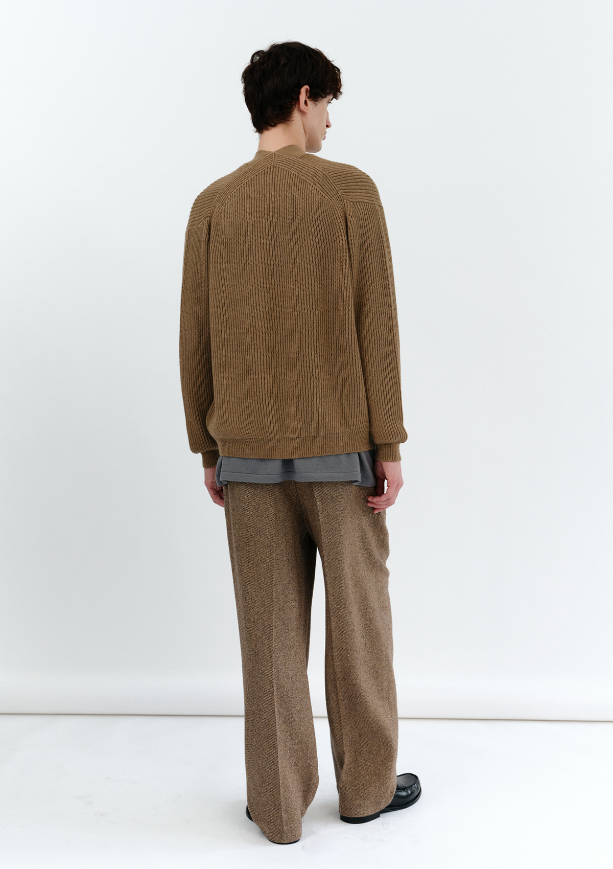 Pauline Ribbed Cardigan in Camel 사진 3/4