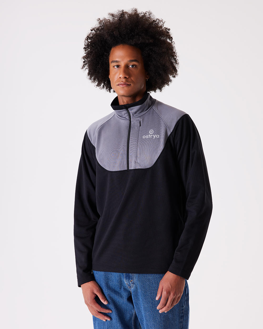 Rove Half Zip Tech Fleece Charcoal 사진 1/4