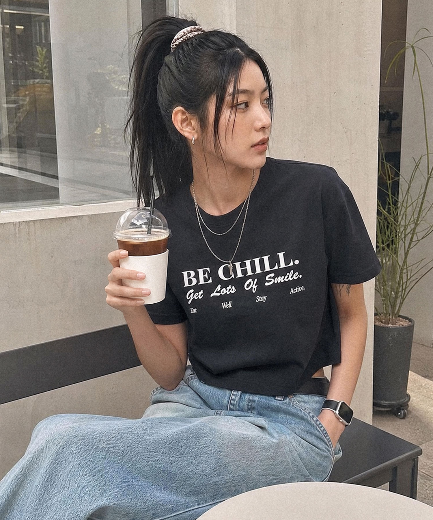 퀵드라이 크롭 CHILL 티셔츠 사진 3/3
