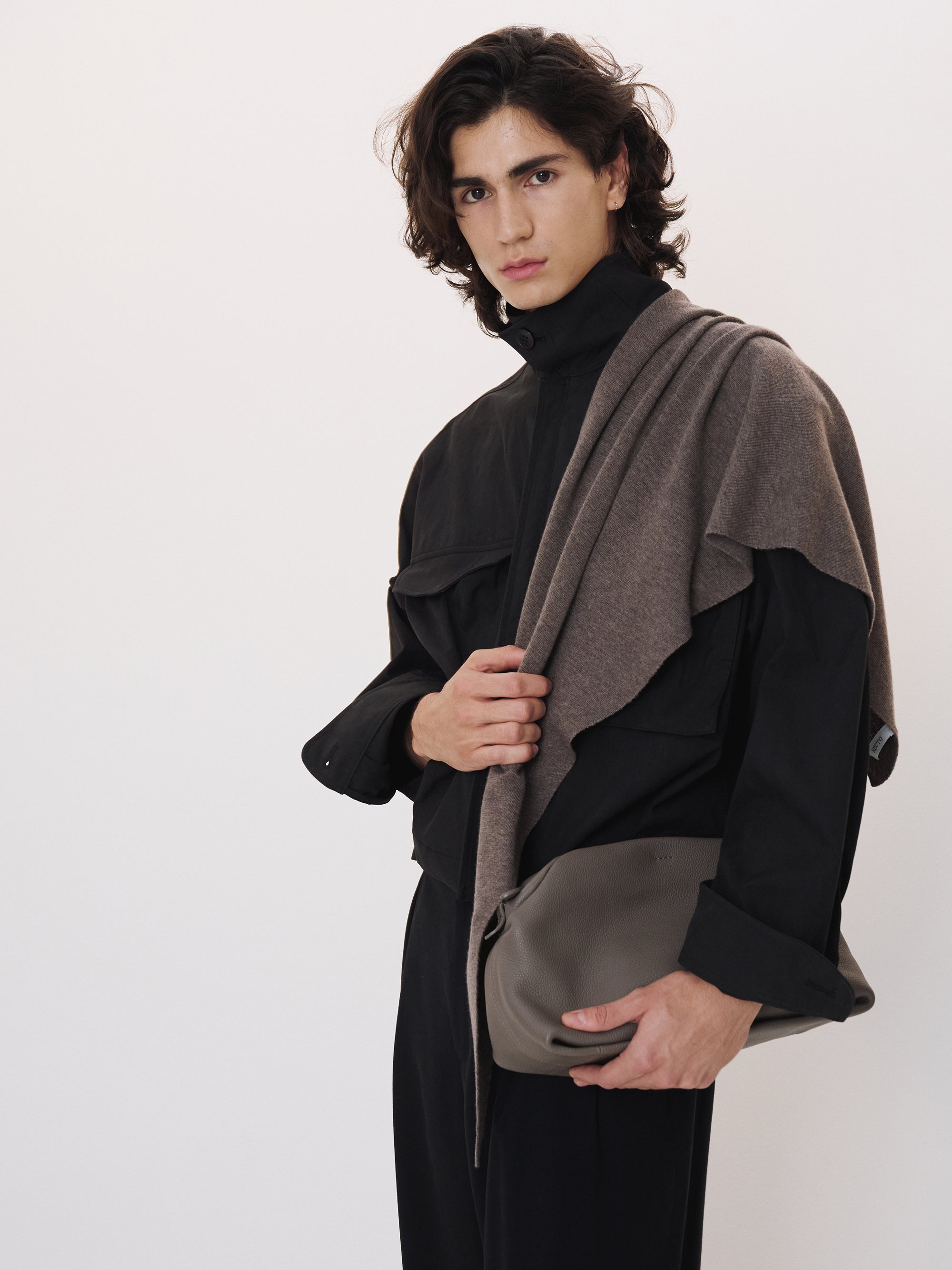 Pocket Detail Crop Jacket (Black) 写真 4/4