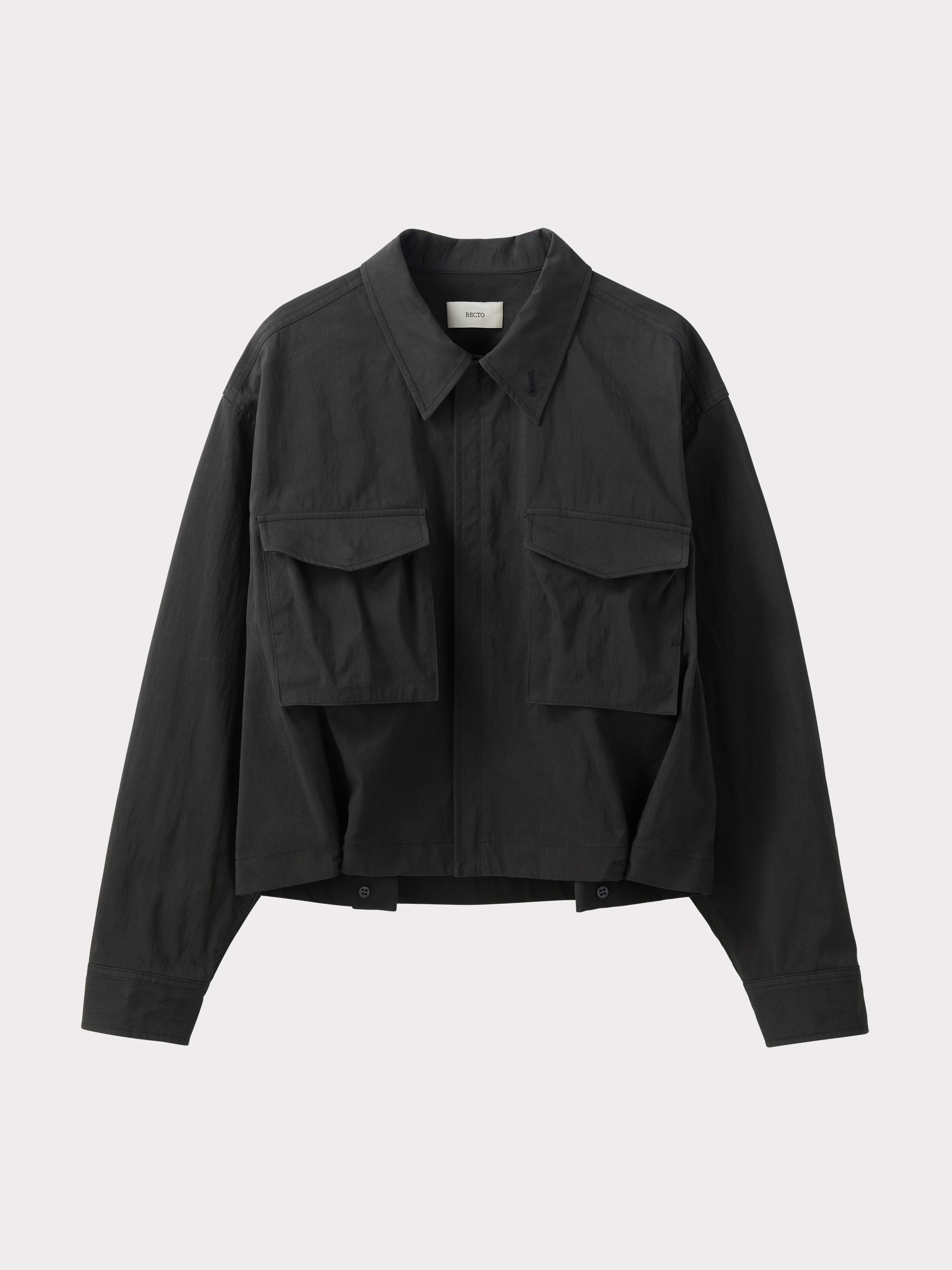 Pocket Detail Crop Jacket (Black) 写真 3/4