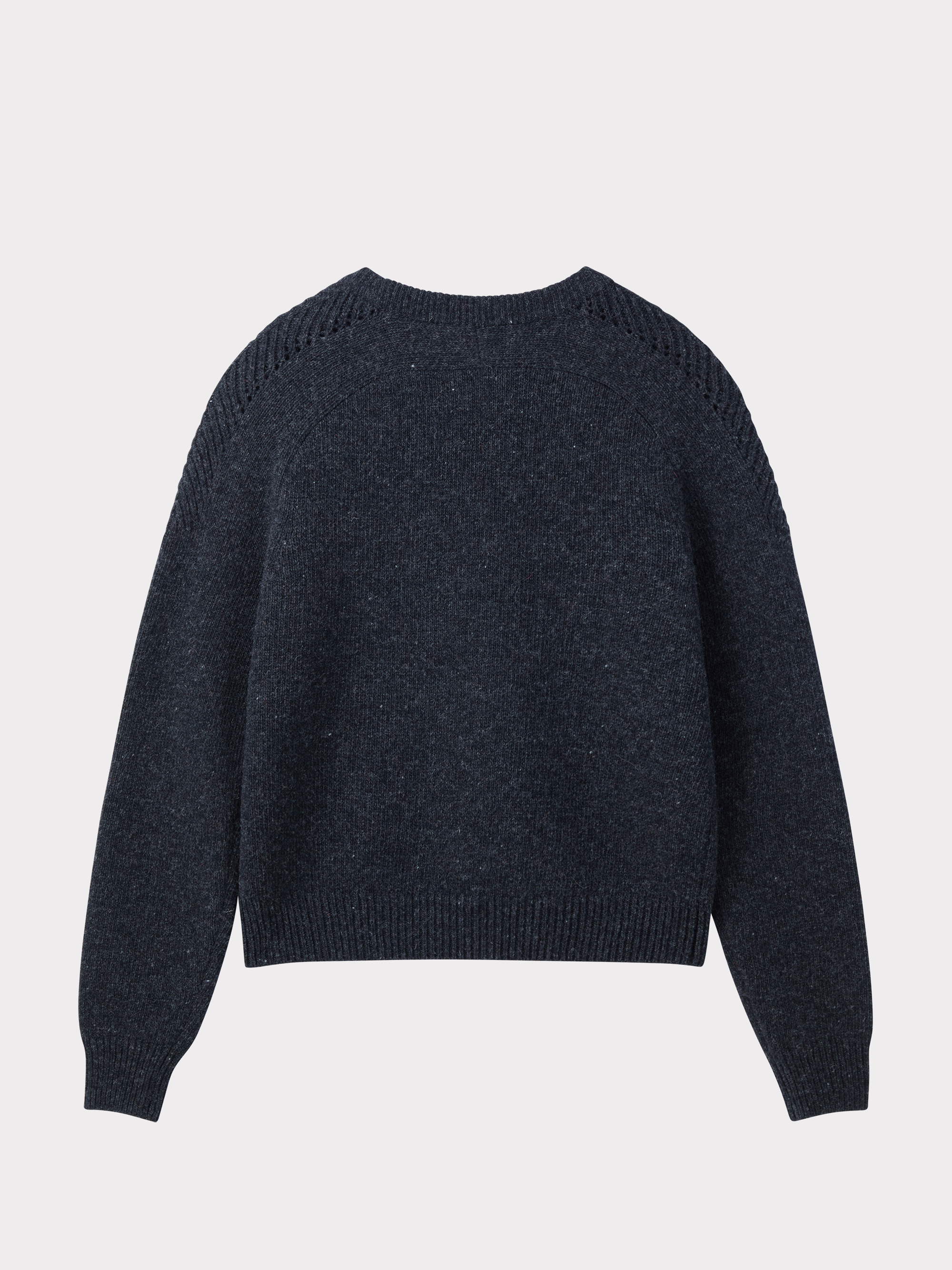 Shetland Wool Knit Top (Charcoal Grey) 사진 4/4