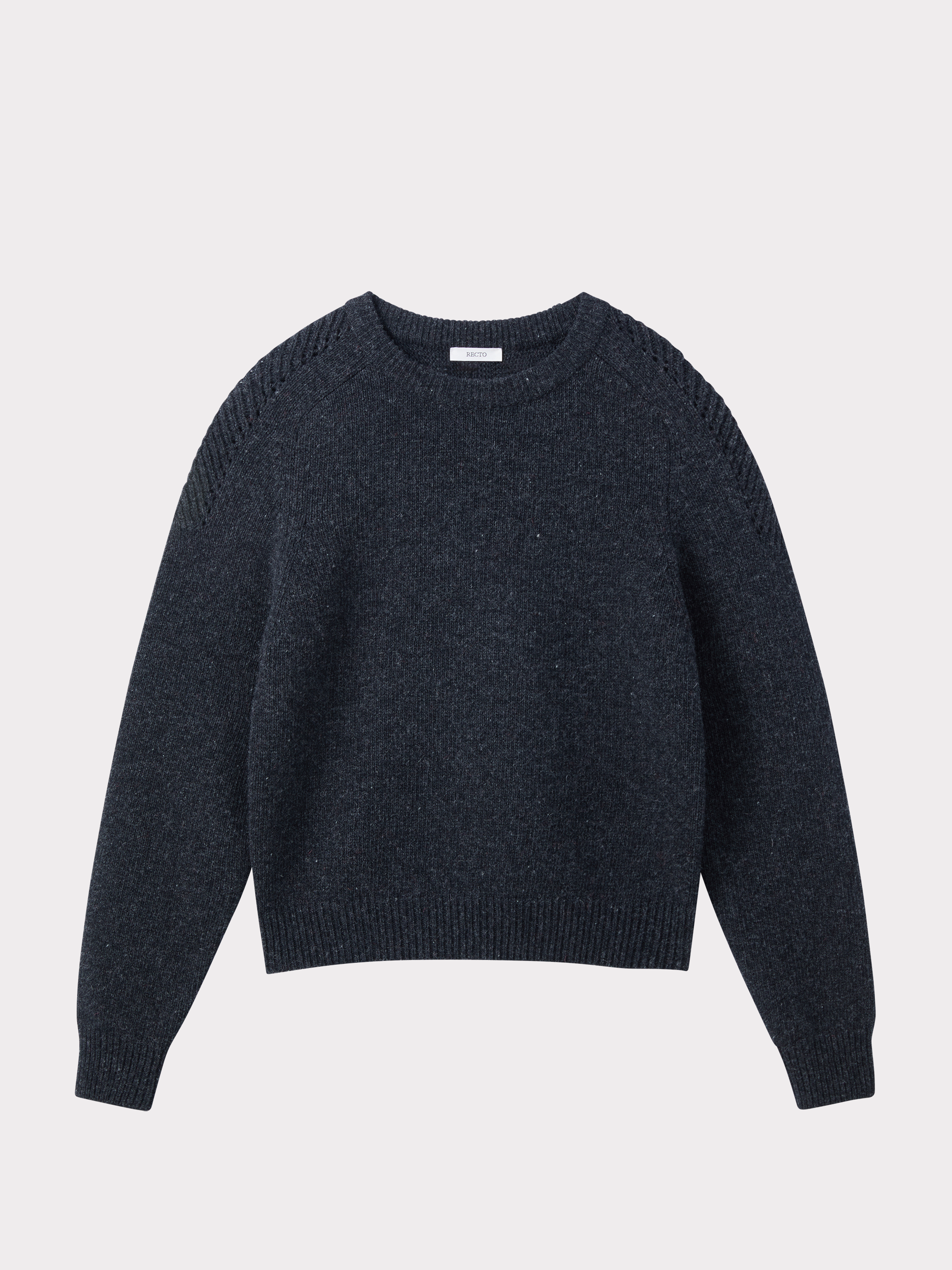Shetland Wool Knit Top (Charcoal Grey) 사진 3/4