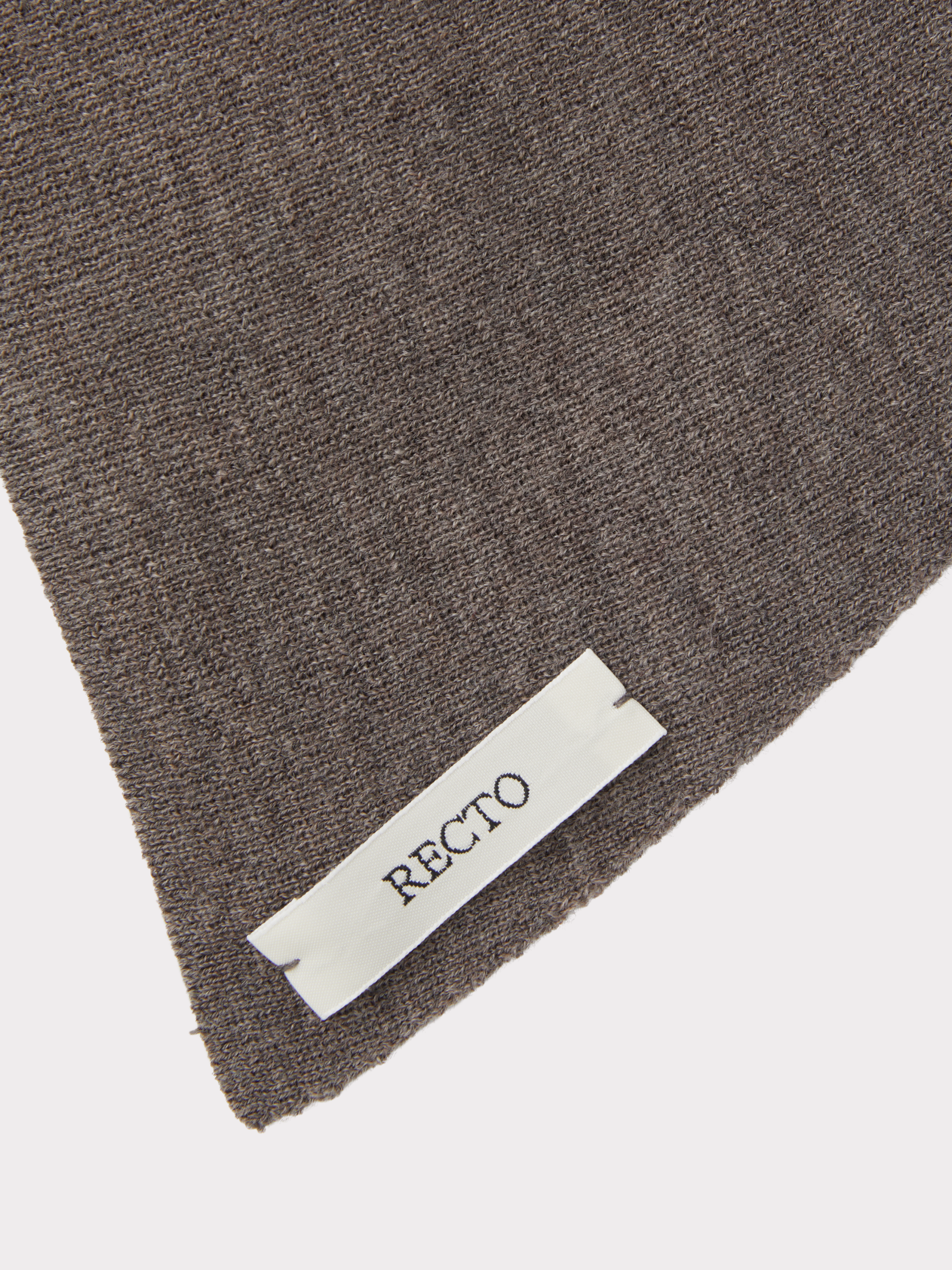Wool Triangle Scarf (Taupe Brown) 사진 2/2