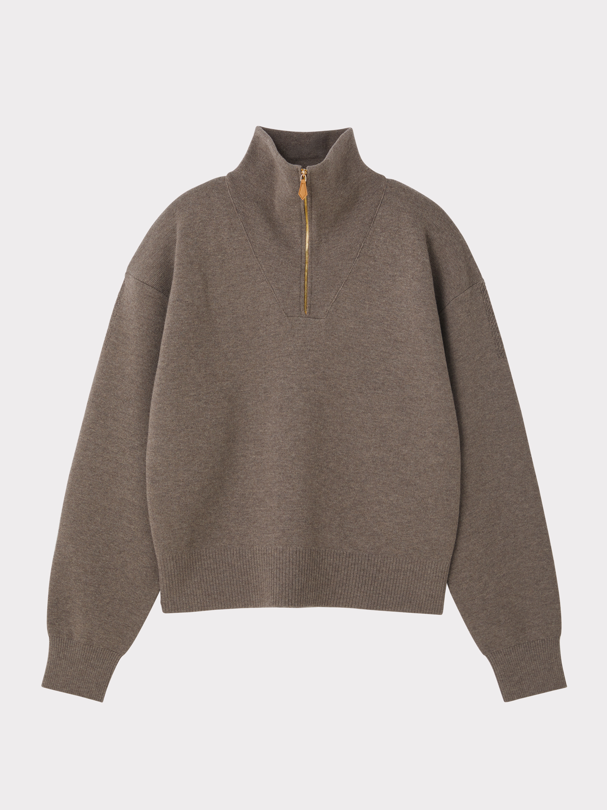 Half Zip Knit Jumper (Taupe Brown) 사진 4/4