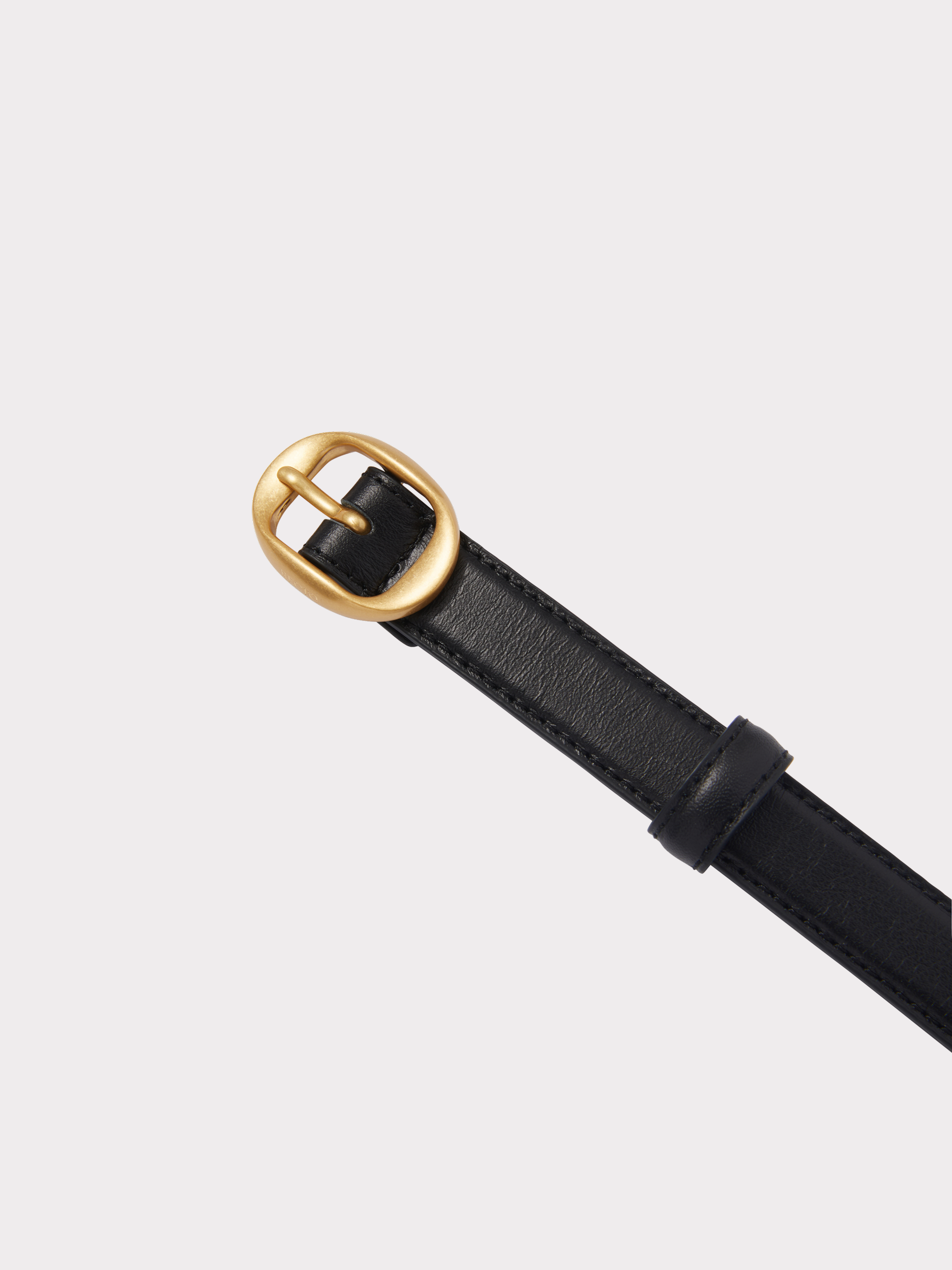 Signature Small Oval Buckle Belt (Black) 사진 3/4