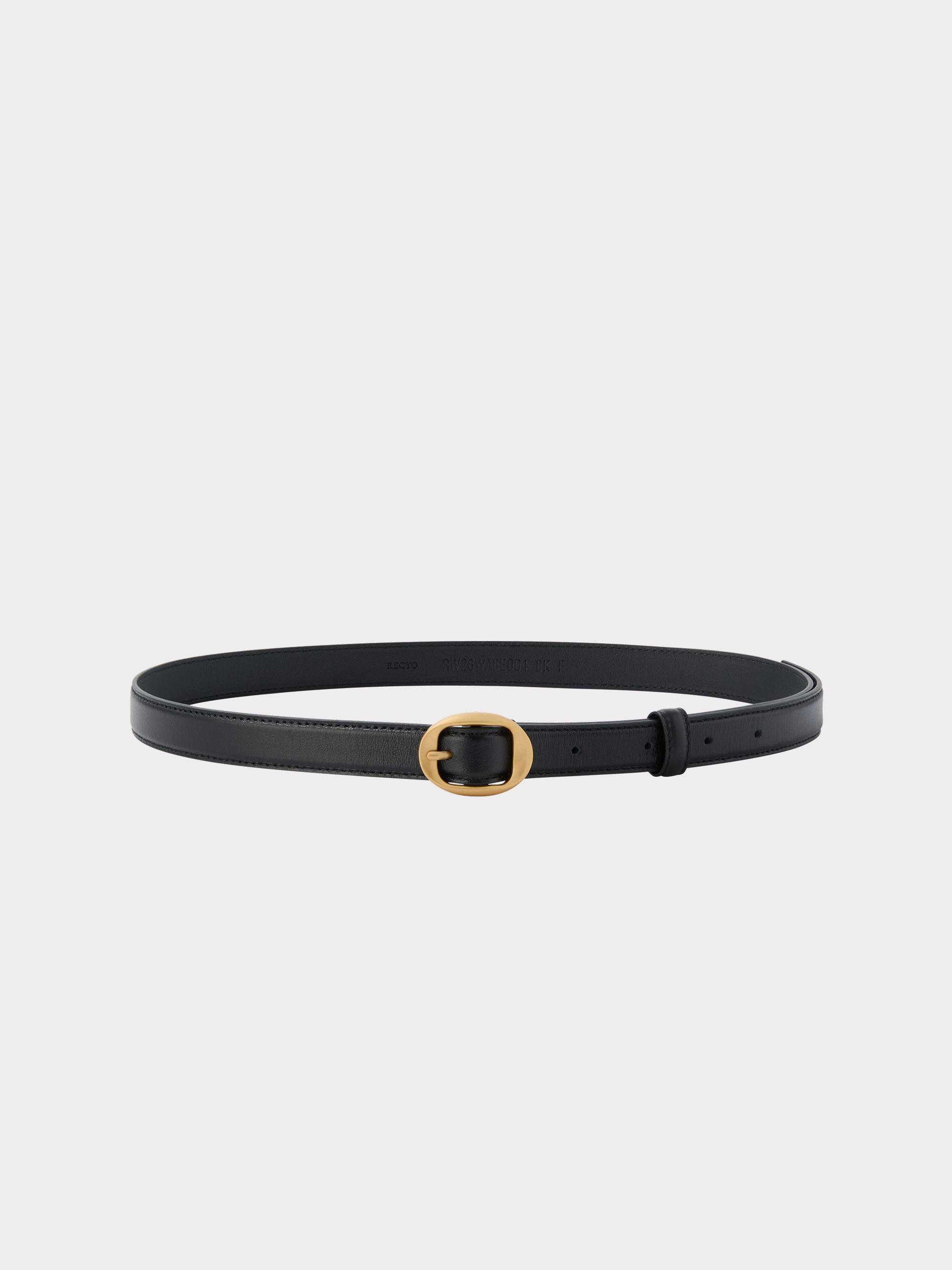 Signature Small Oval Buckle Belt (Black) 사진 2/4