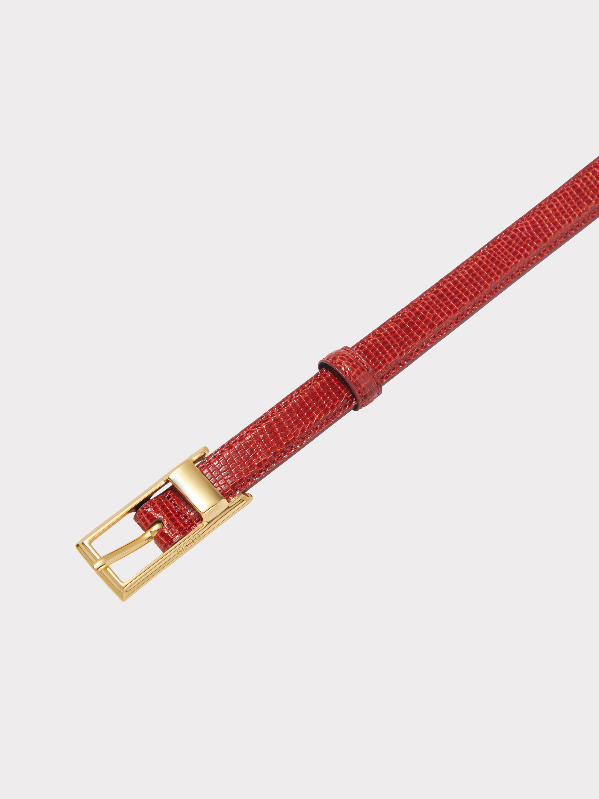 Signature Square Buckle Belt (Vintage Red) 사진 3/3