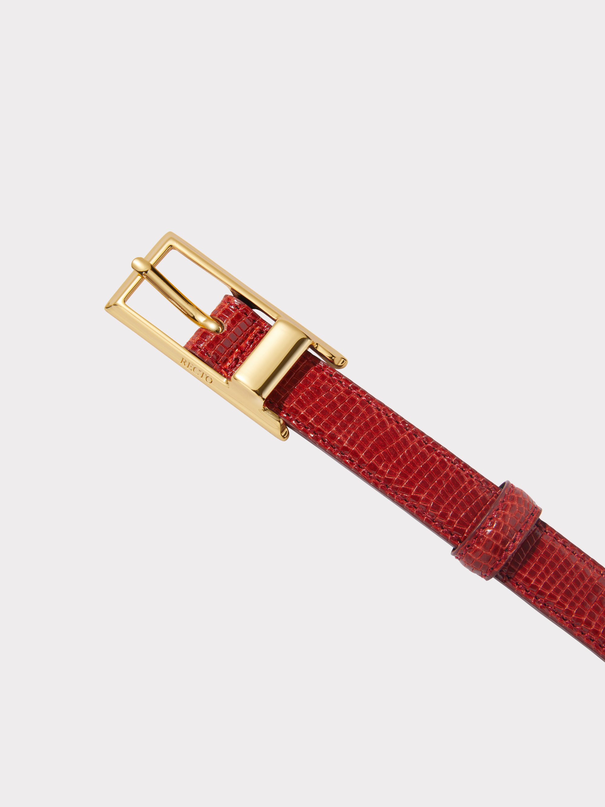 Signature Square Buckle Belt (Vintage Red) 사진 2/3