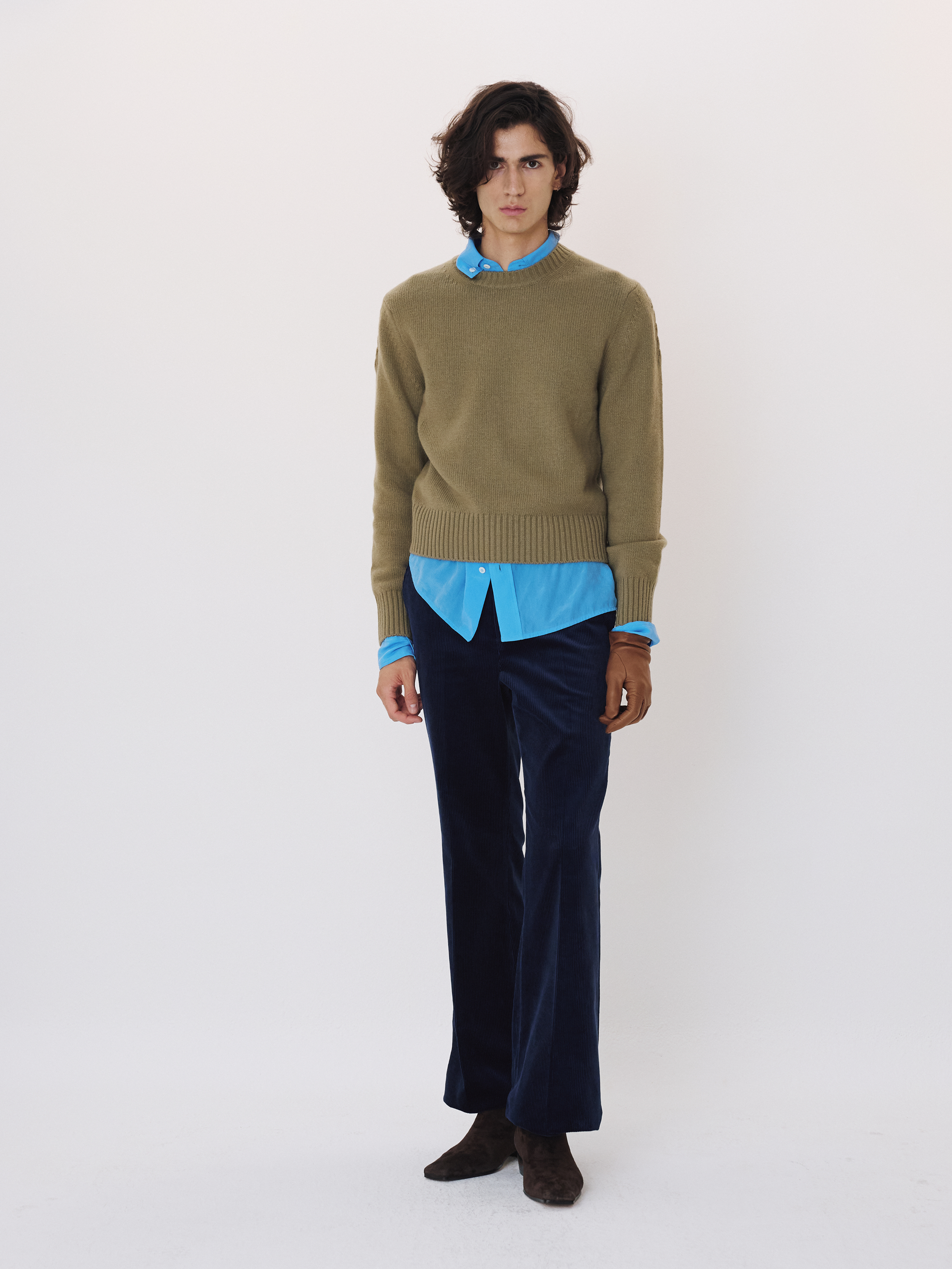 Corduroy Flare Pants (Indigo Blue) photo 2/4