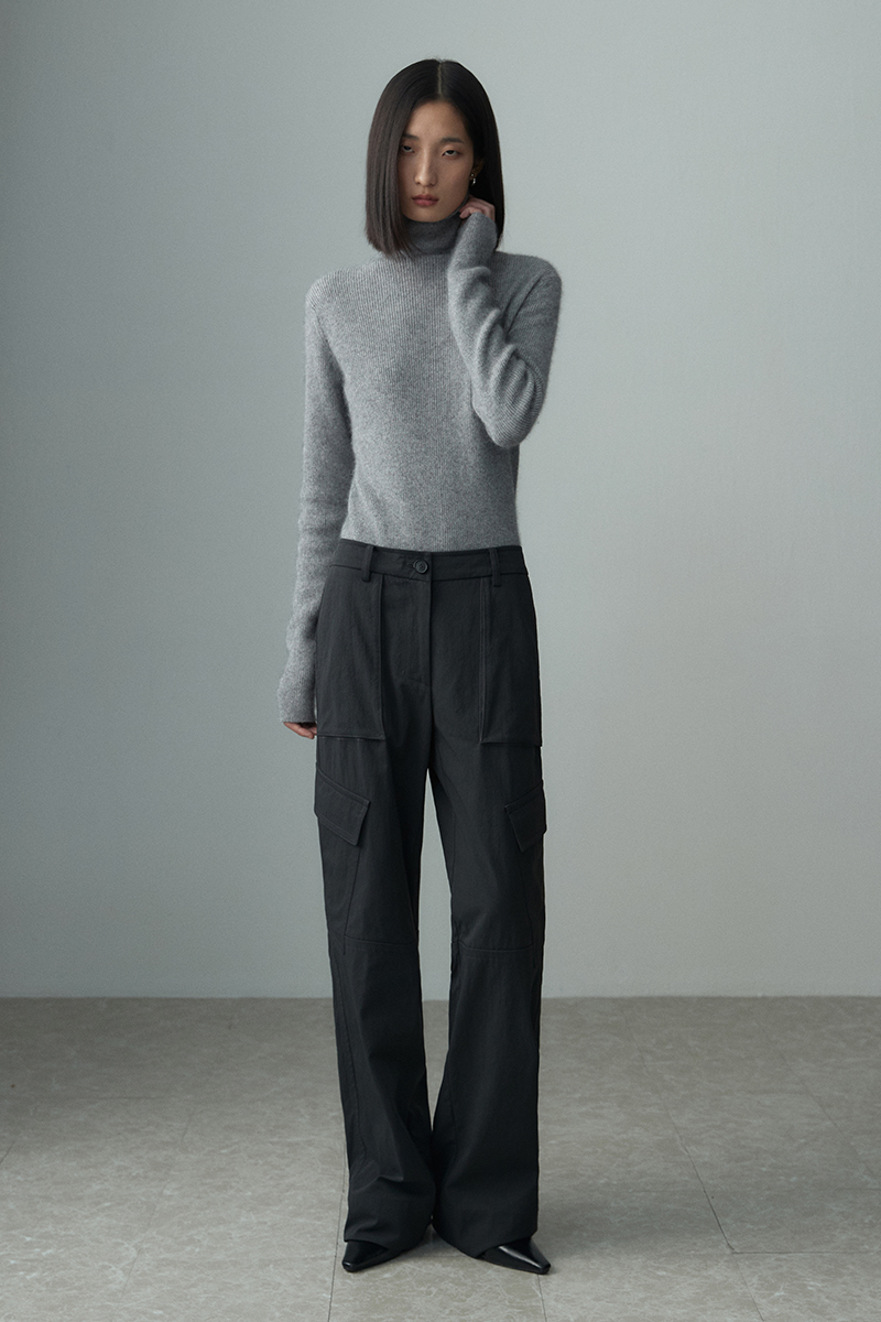 WIDE POCKET CARGO PANTS CHARCOAL 사진 1/4