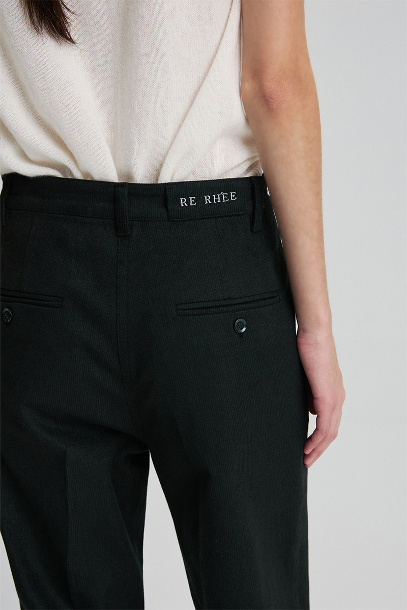 CORDUROY BOOTCUT TROUSERS BLACK 写真 4/4