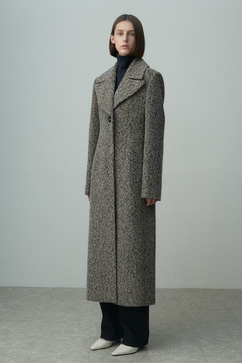WOOL BLENED WIDE COLLAR COAT 사진 3/4
