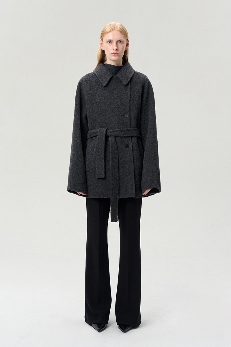 [화야 착용] ALPACA WOOL BLEND HALF COAT 사진 3/4