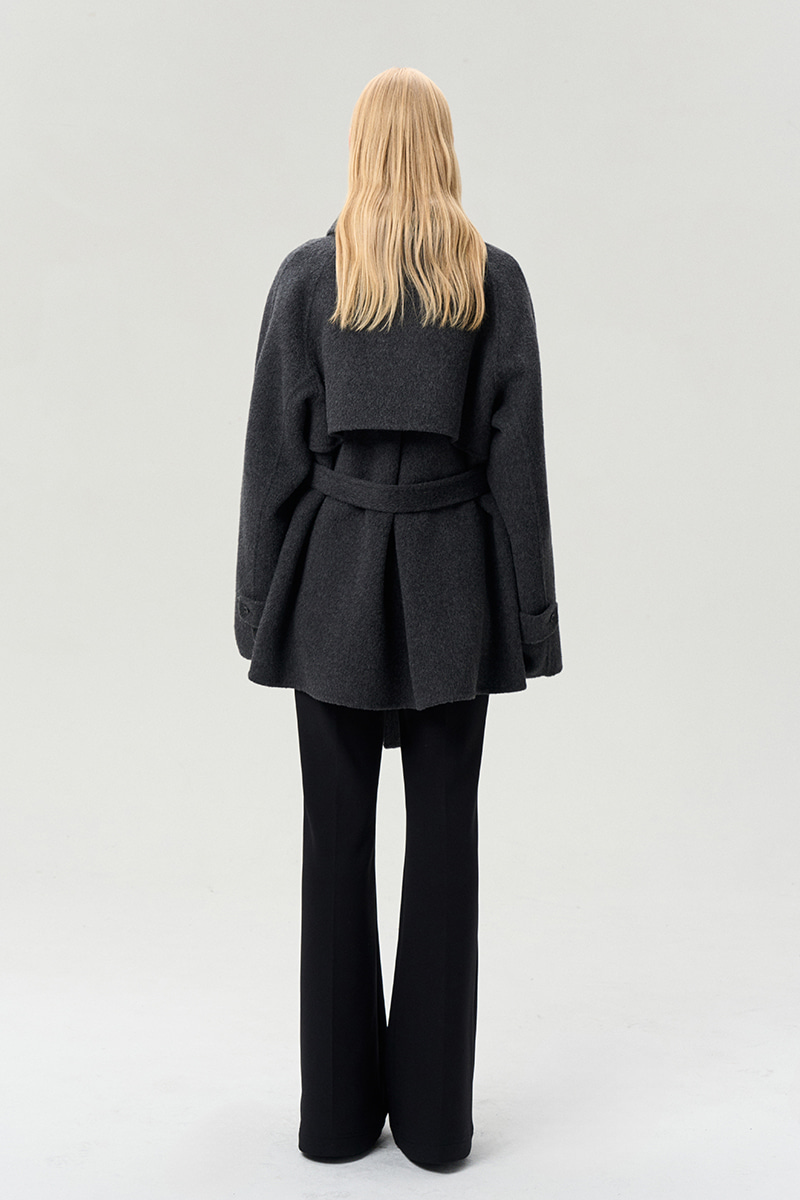 [화야 착용] ALPACA WOOL BLEND HALF COAT 사진 4/4