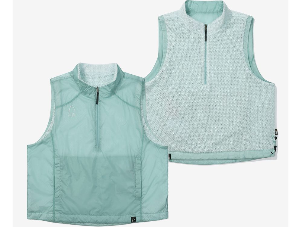 W) 모스(MOSS) 폴라텍 알파 다이렉트 90 리버시블 베스트 MINT GREEN 사진 4/4