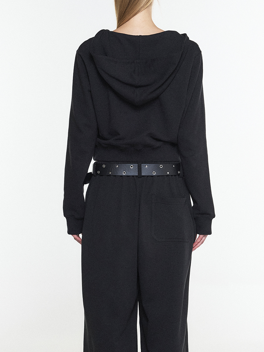 EYELET STUDDED BELT BLACK 사진 3/4