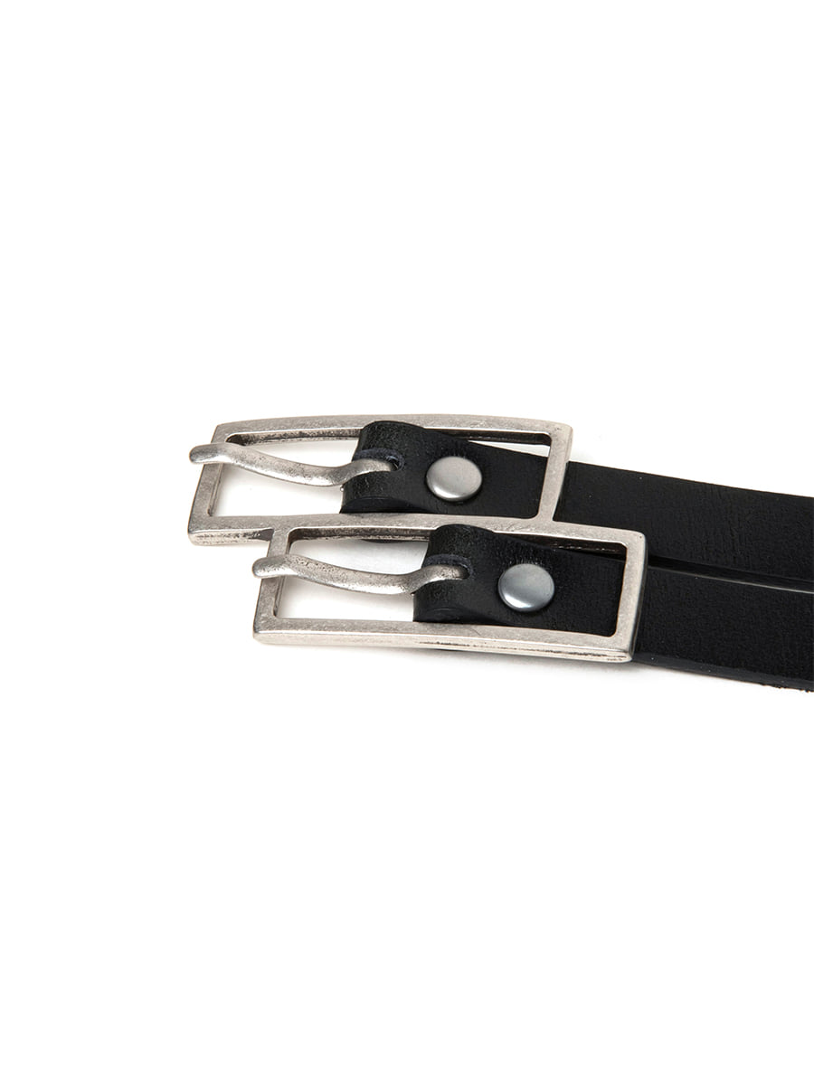 2-STRAP THIN BELT BLACK 사진 3/4