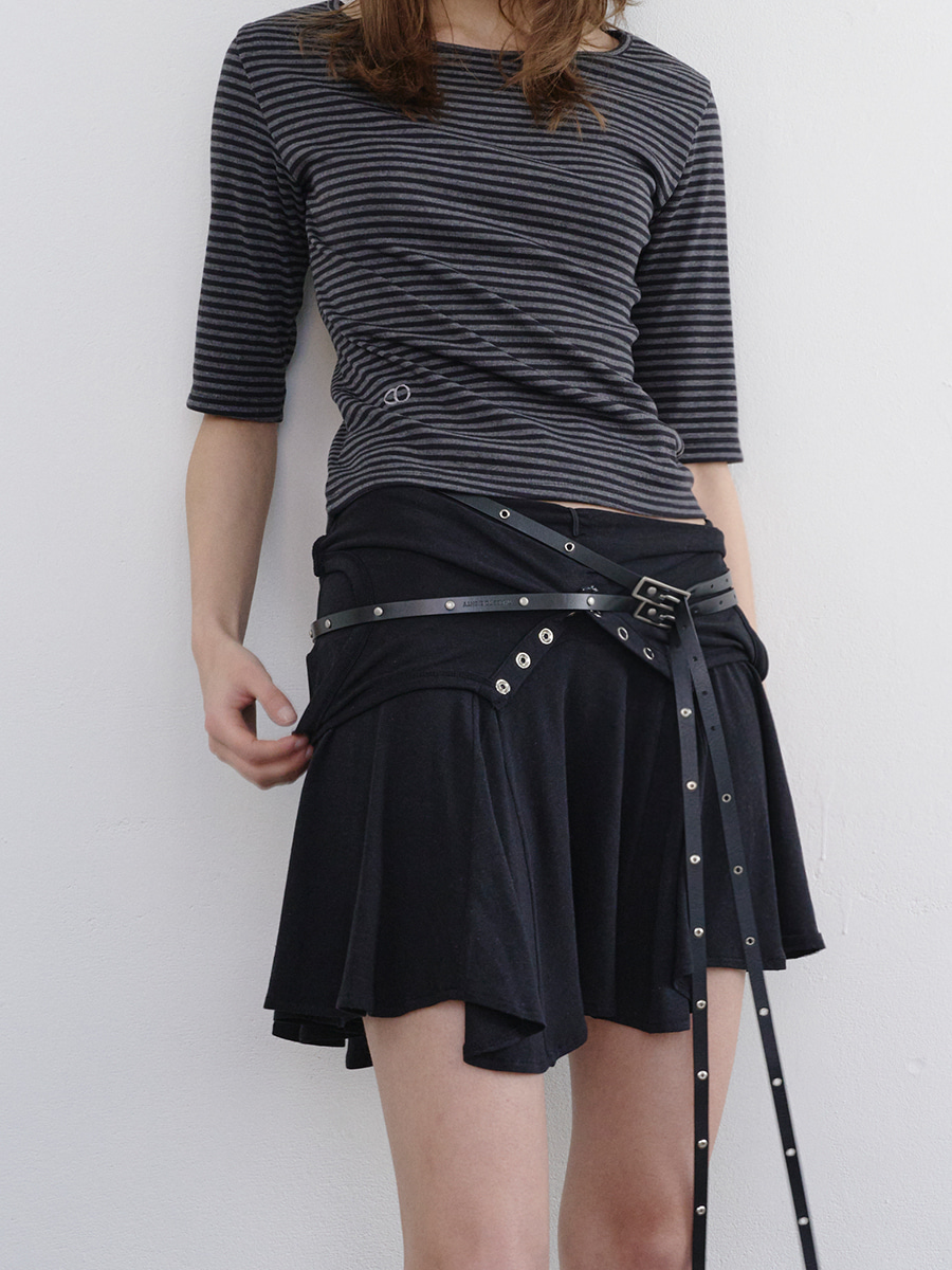 2-STRAP THIN BELT BLACK 사진 2/4
