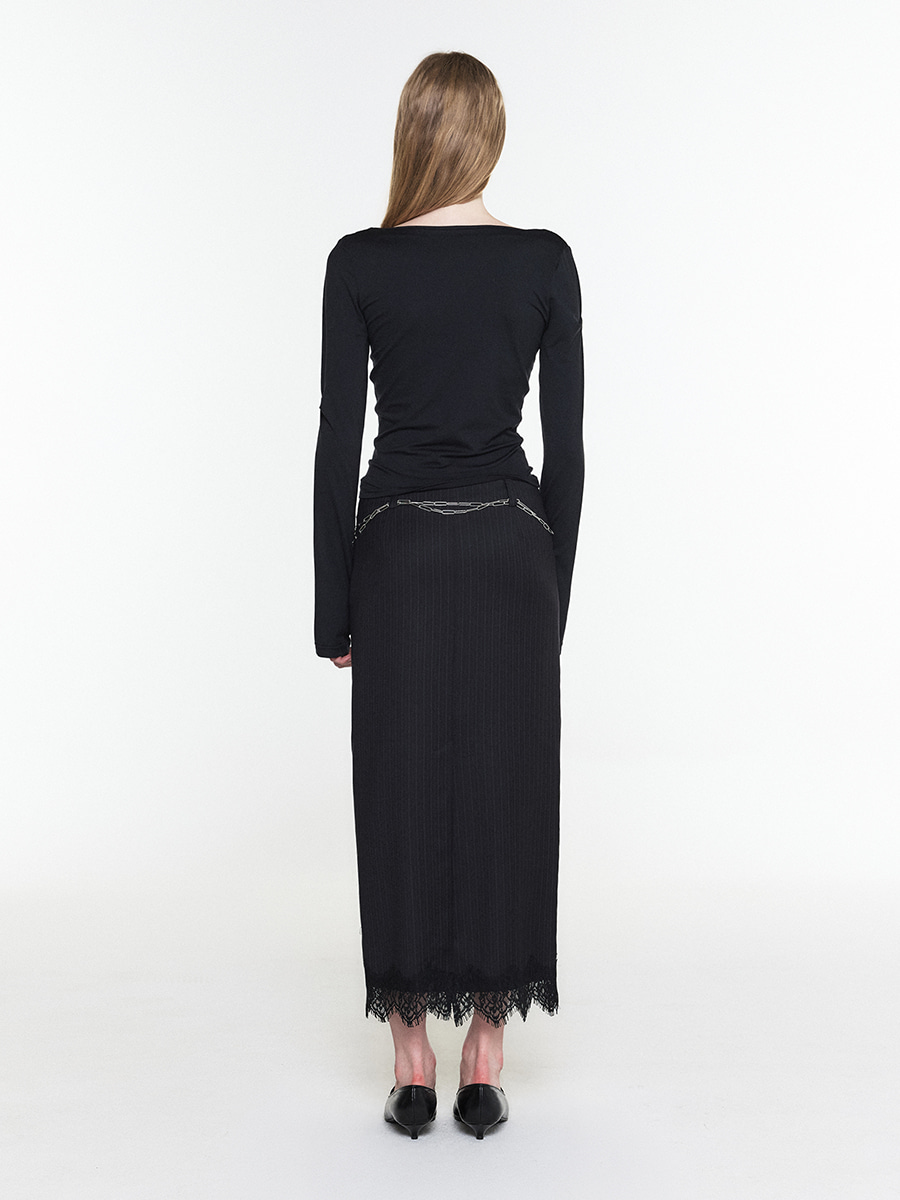 ASYMMETRIC DART SLEEVES BLACK 사진 3/4
