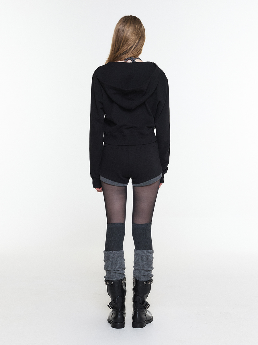 EYELET MICRO SHORTS BLACK 사진 3/4