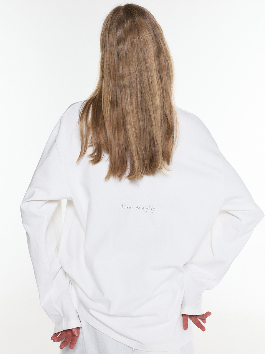 OVERSIZED LOGO TEE WHITE 사진 3/4