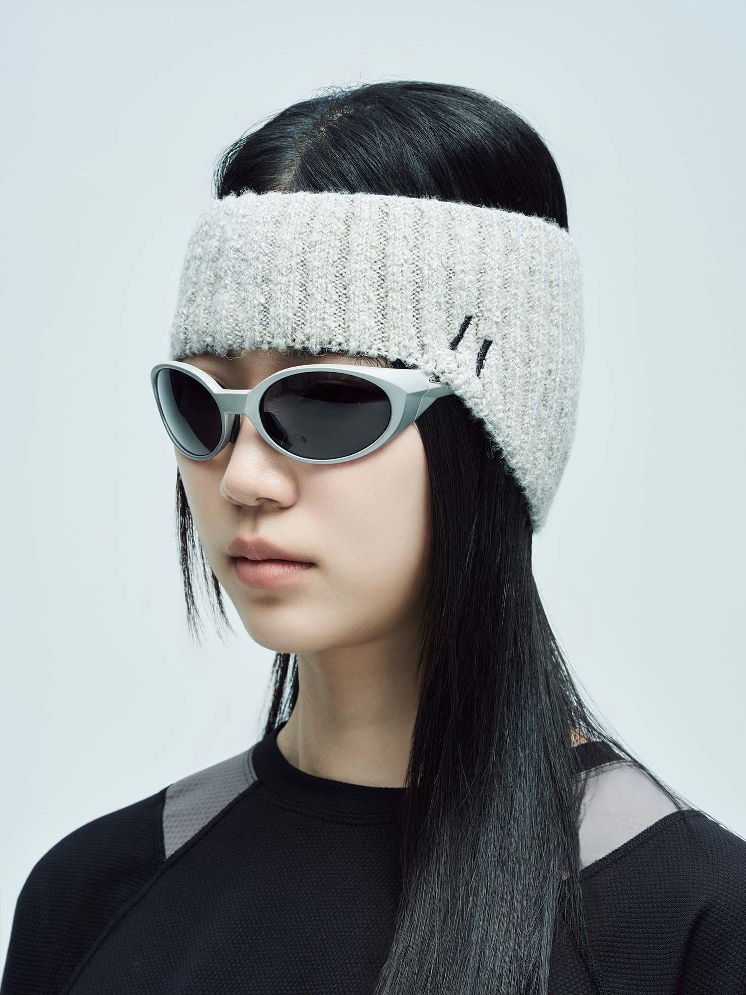 Wool Knit Ear Warmer White 사진 2/4