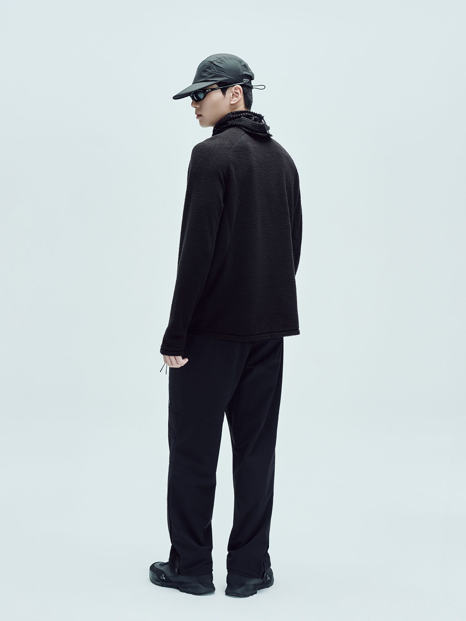 Python Fleece Long Sleeves T-Shirt Black