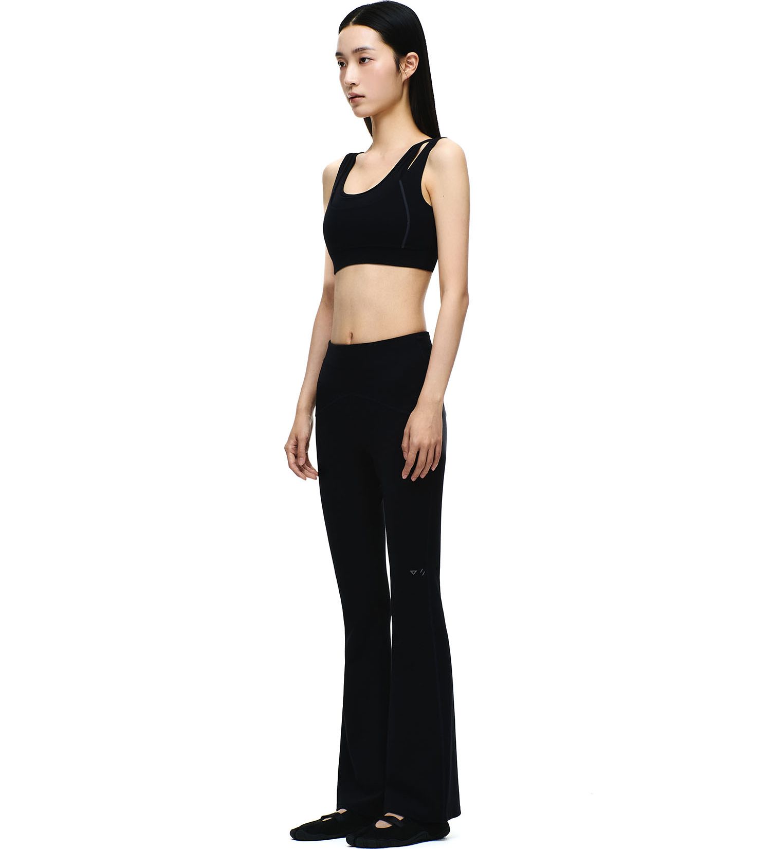 [welter experiment x Verish] Wide Yoke Flare Legging Black 사진 2/4