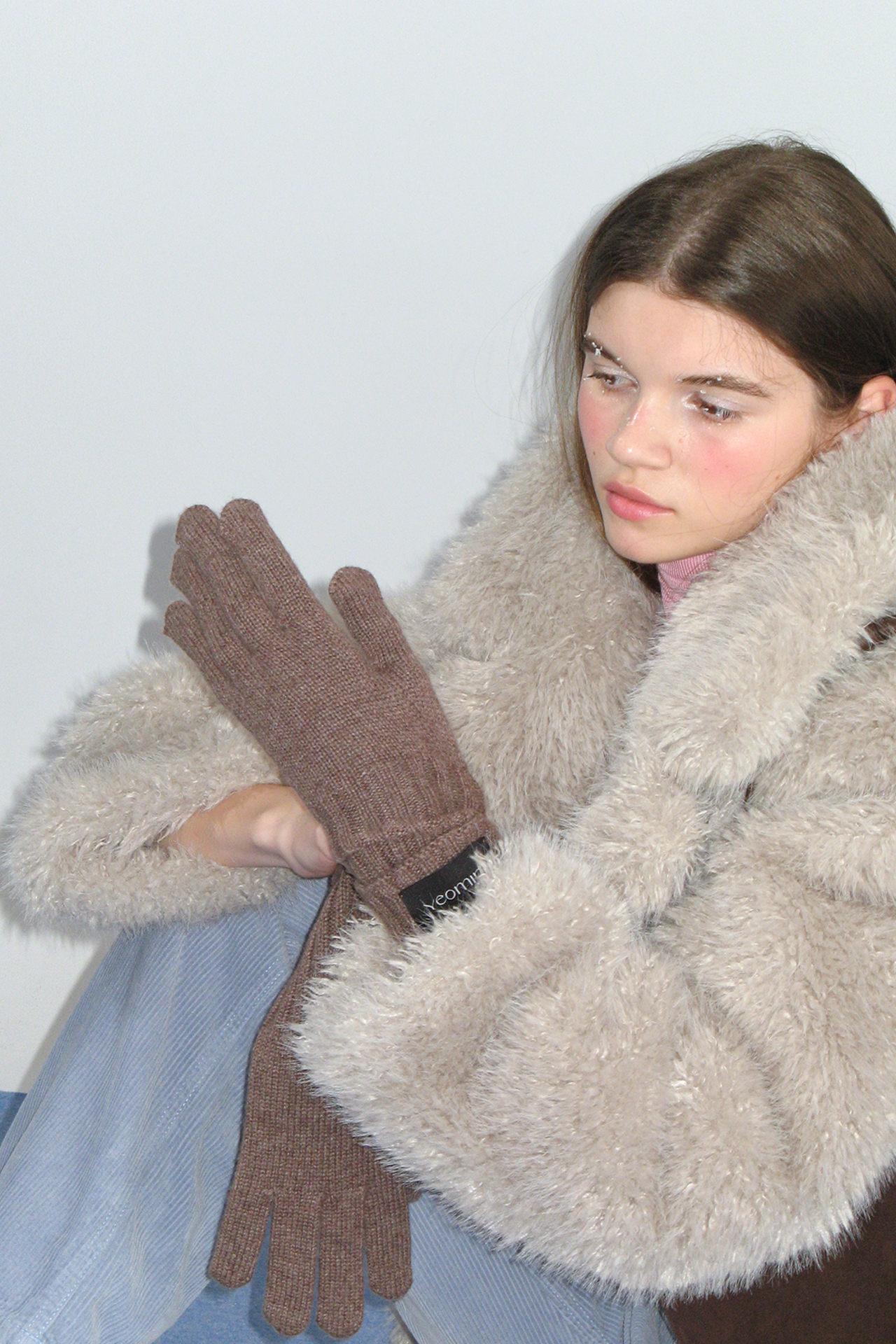 핑거 홀 캐시미어 글로브 finger hole cashmere gloves