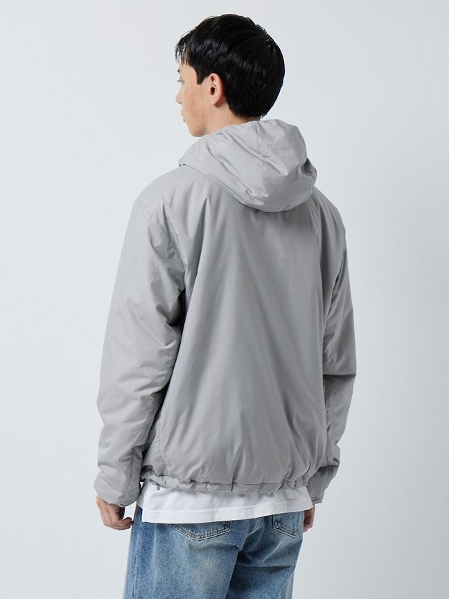 Light gray hooded jacket